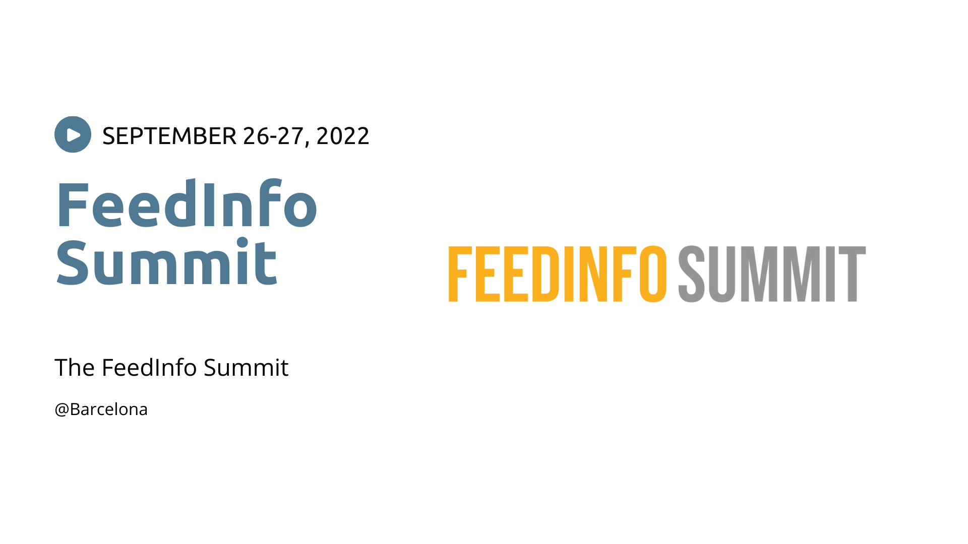 Feedinfo Summit